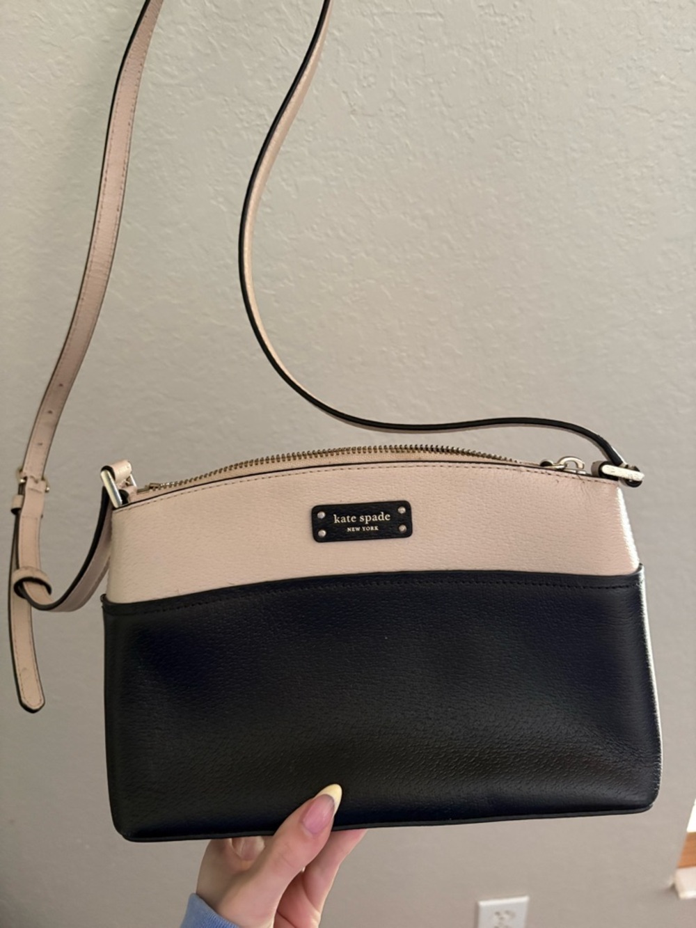 kate spade Two-Tone Black and Blush Crossbody Bag